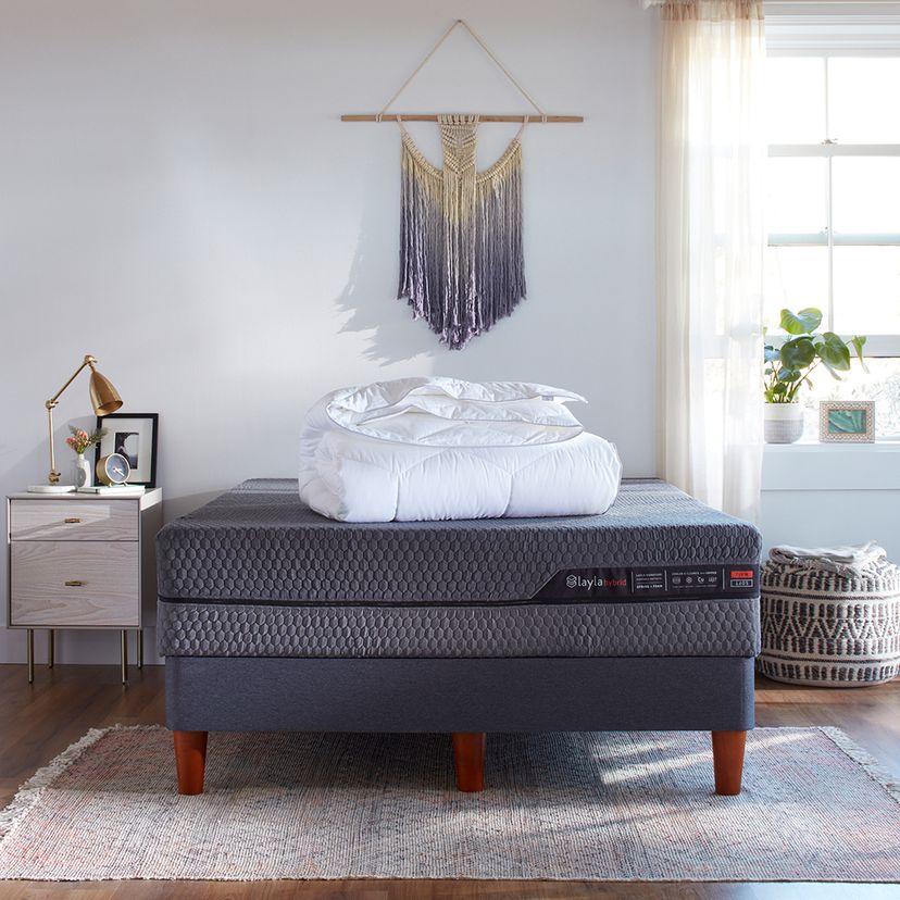 Folded White layla comforter